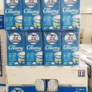 - Sữa tươi nguyên kem Devondale hộp 200ml date xa tít