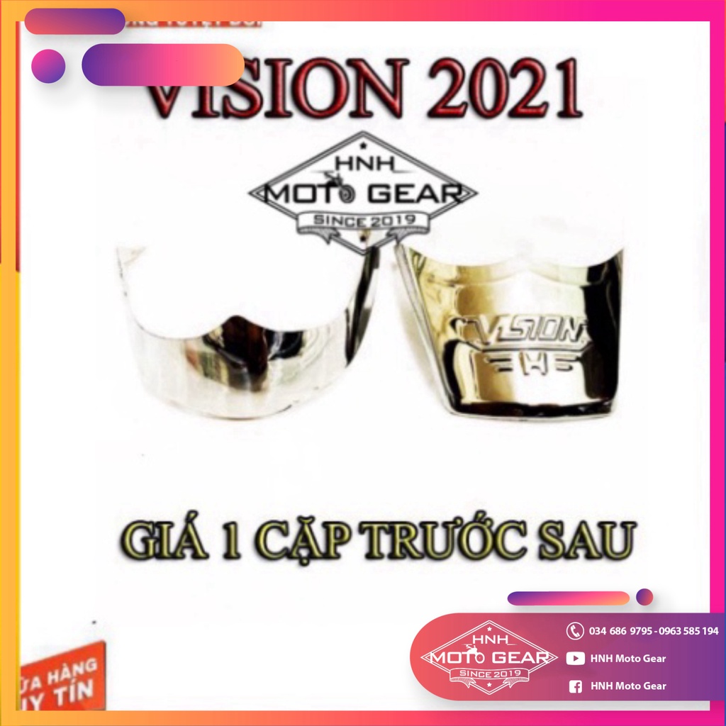 Ốp Dè Trước Sau Vision 2021 Inox