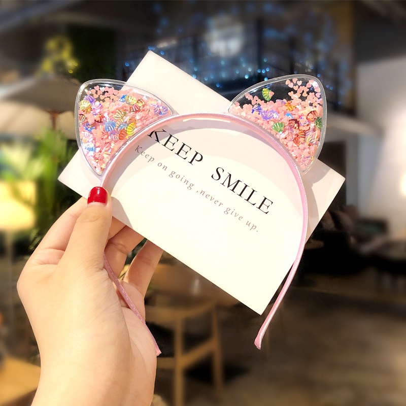 Băng Đô Cài Tóc Hình Tai Mèo Cho Bé