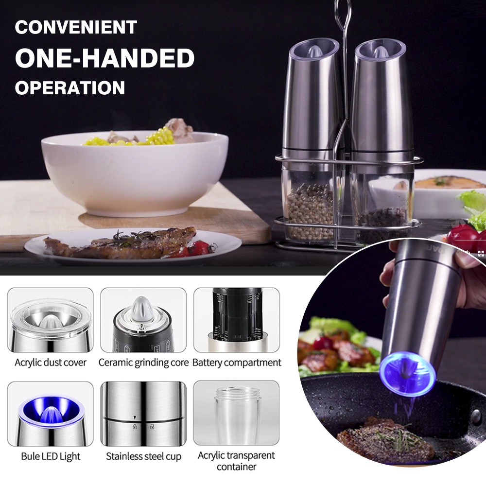 Máy Xay Tiêu/Muối Tự Động Tiện Lợi Cho Nhà Bếp