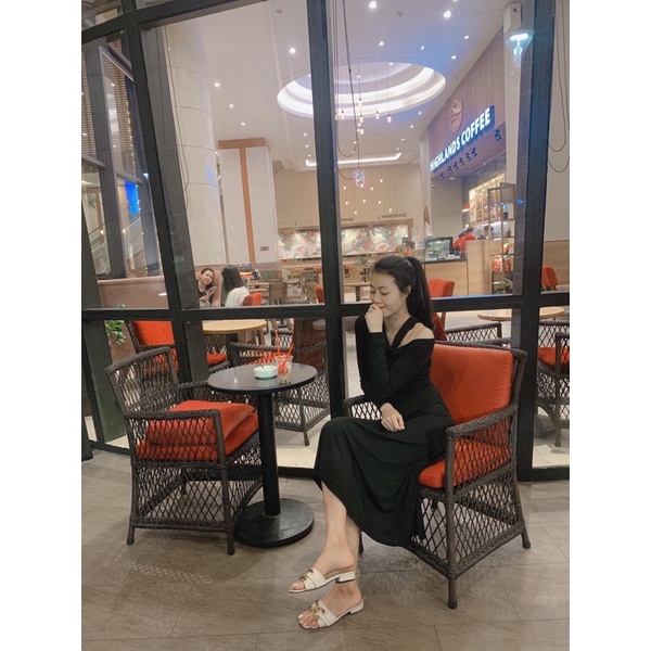 ( Ảnh thật ) V0201 Váy chéo ngực dây vai