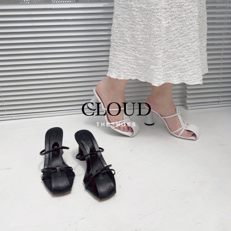 Giảy cao gót xỏ dây mũi tròn