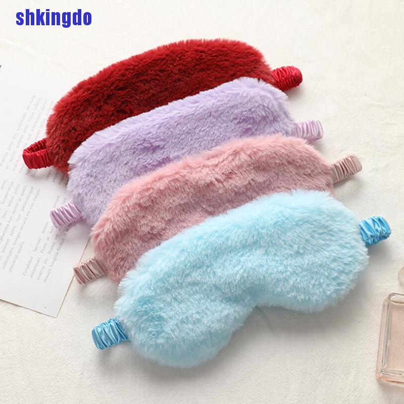 Bịt mắt ngủ bằng lông nhung mềm mại xếp gọn tiện dụng