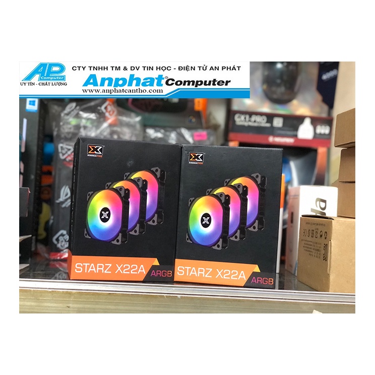Bộ 3 quạt tản nhiệt Fan case Xigmatek Starz X22A Black - Hàng Chính Hãng - Bảo hành 12 tháng