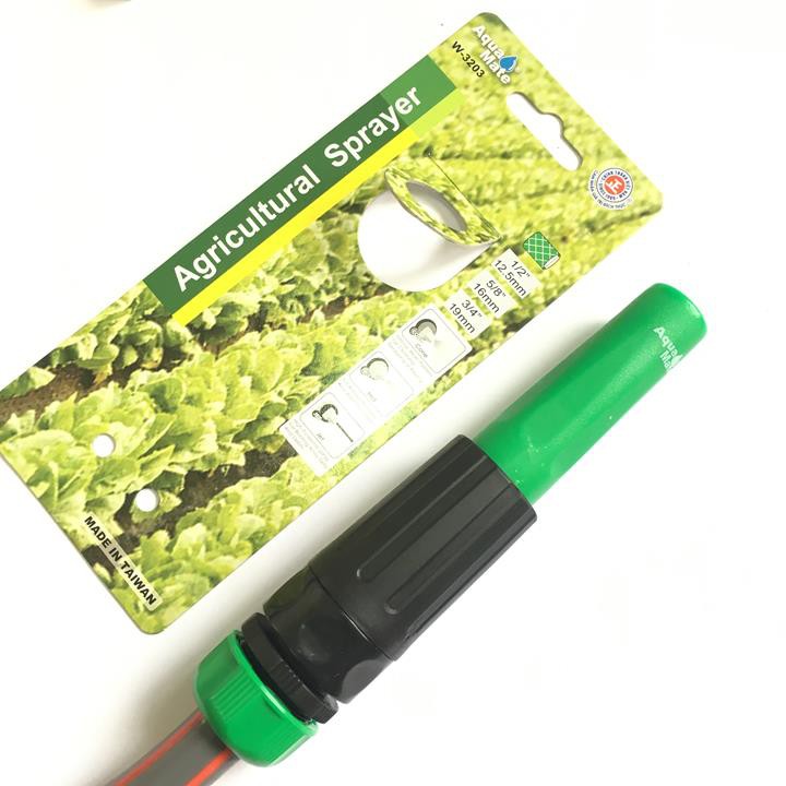 Vòi xịt tưới cây AQUAMATE W-3203 tự động tăng áp xuất xứ Đài Loan dùng lắp trực tiếp ống nước 12.5, 14, 16mm