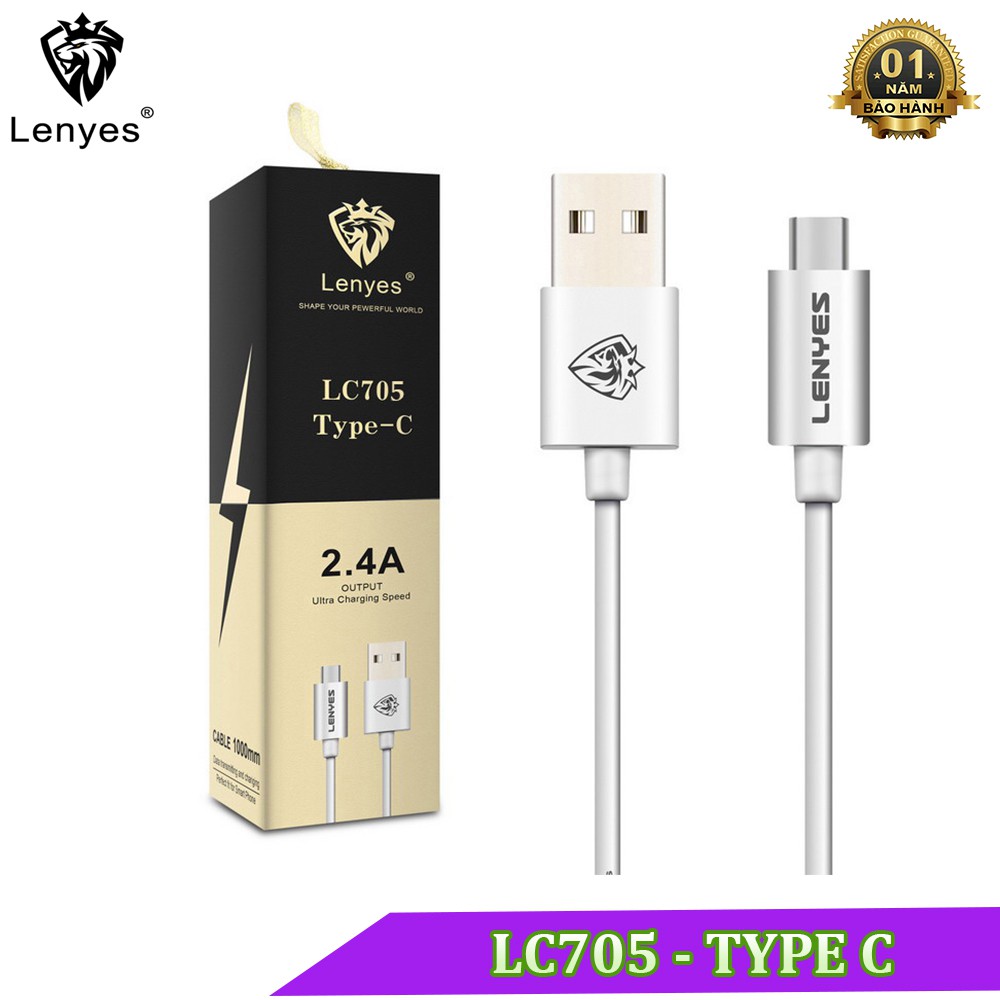 Cáp Sạc Chính Hãng Cao Cấp Lenyes LC705 – Cáp Sạc Dây Dài 3m