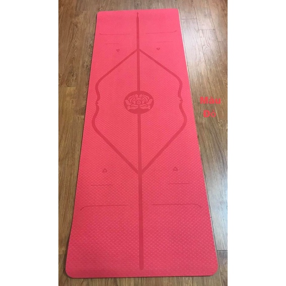 Thảm Tập Yoga Định Tuyến TPE Loại 1 dầy 8mm 1 lớp và 6mm 2 lớp , túi chống nước Cao Cấp .(Tặng kèm dây buộc thảm) 2021