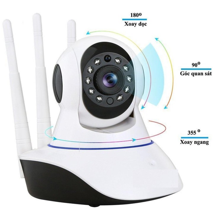 Camera wifi ip 3 râu 2.0 MP - HD 1080P siêu nét | BigBuy360 - bigbuy360.vn