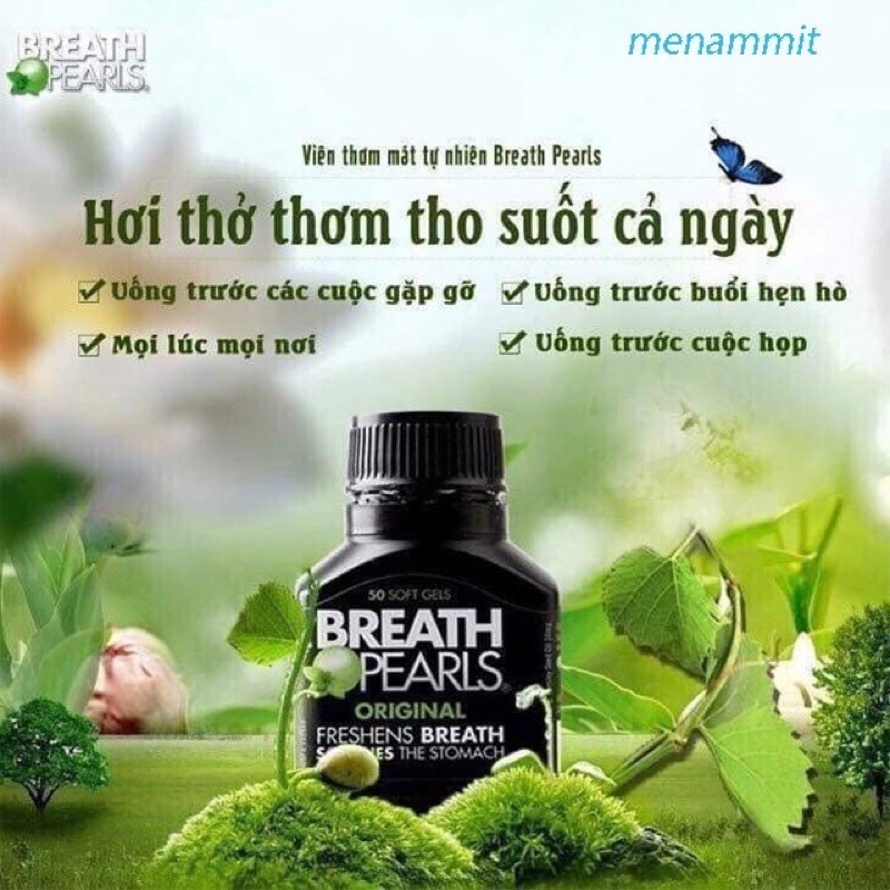 Viên uống thơm miệng Breath Pearls của Úc