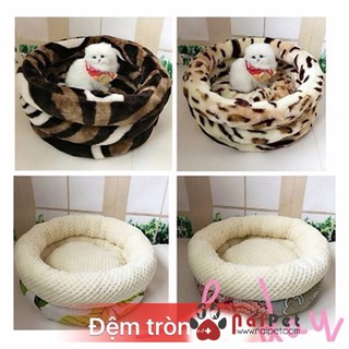Đệm Nằm Ổ Nệm Tròn Cho Chó Mèo DN001
