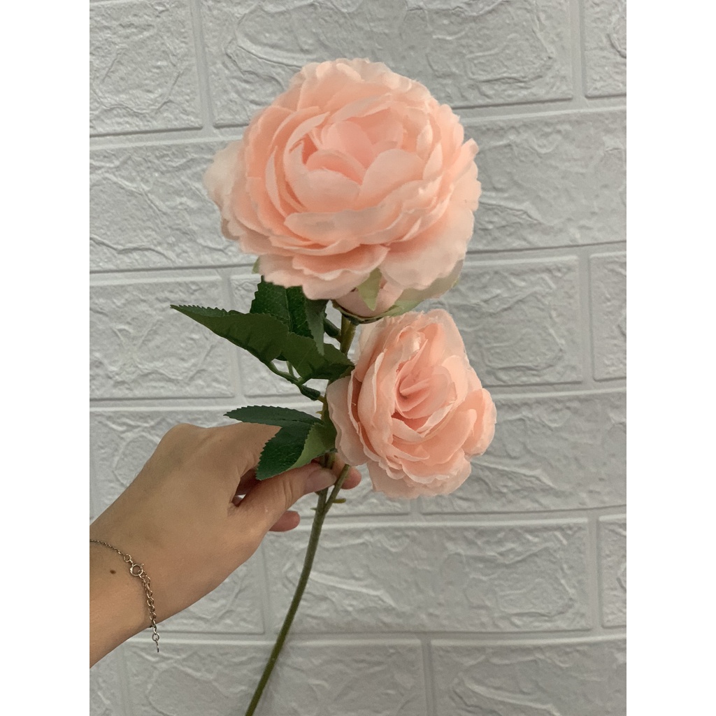 Hoa hồng trà Heodecor HL004, hoa lụa decor cao cấp