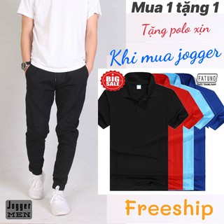 [MUA 1 TẶNG 1] Quần Jogger Kaki Thể Thao Nam Nữ Tặng POLO Đẹp
