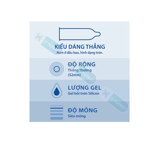[CHÍNH HÃNG]Bao cao su Durex Invisible Extra Thin Extra Sensitive 3 bao