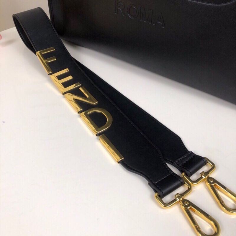 Túi xách tay đeo chéo nữ da thật logo chữ Fendi size to