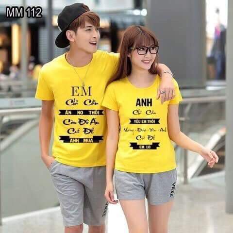 ÁO THUN CẶP TAY NGẮN