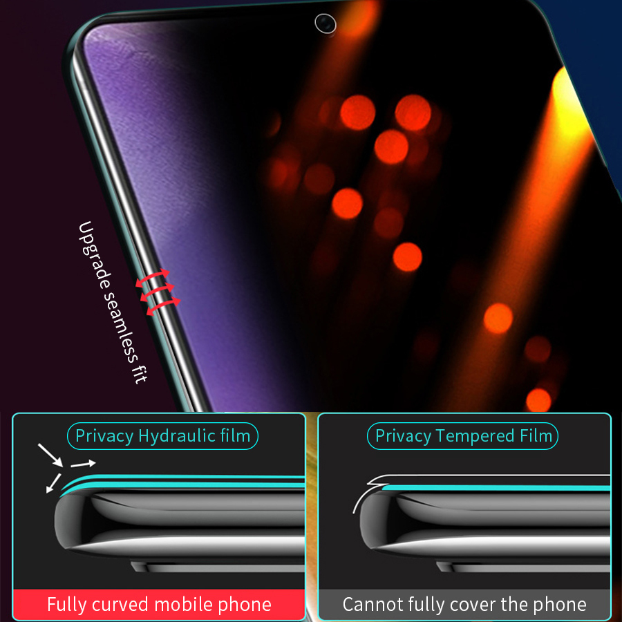 Miếng dán hydrogel bảo vệ toàn màn hình mềm chống nhìn trộm cho Samsung Galaxy Note 20 Ultra 10 9 8 S9 S10 Plus S20