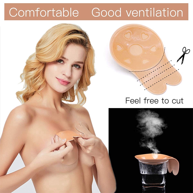 Cặp miếng dán núm ti áo ngực vô hình thiết kế tai thỏ ba chiều