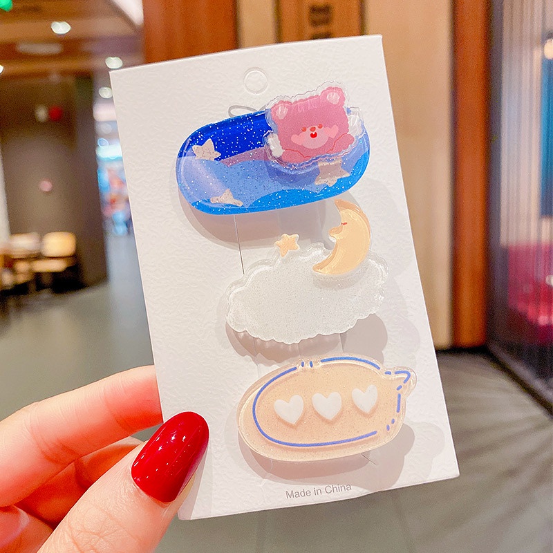 Kẹp Tóc Bb 2021 Họa Tiết Hoạt Hình Dễ Thương Cho Bé Gái Mới