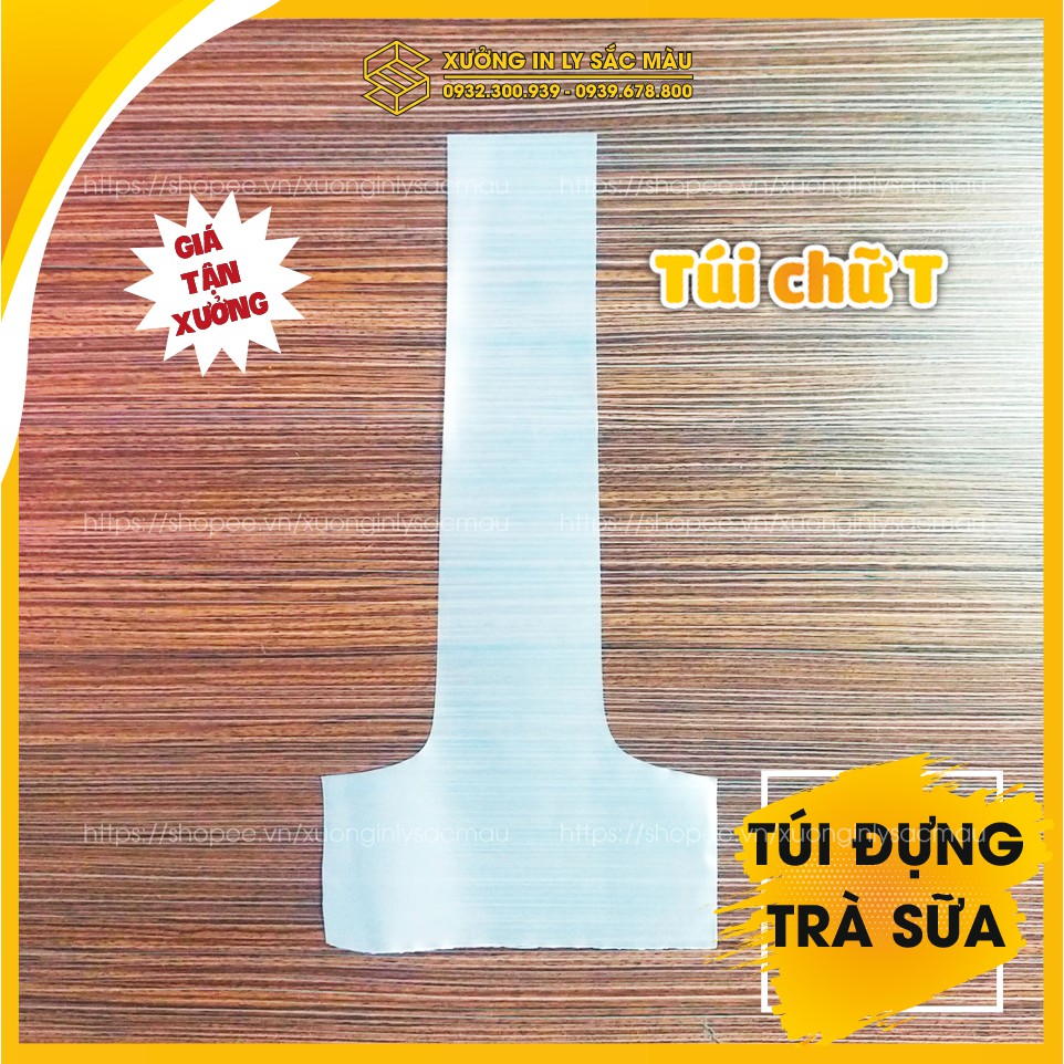 1Kg Túi bọc đựng trà sữa cà phê mang đi hàng cao cấp loại 1 - túi 1 ly, túi 2 ly, túi chữ T