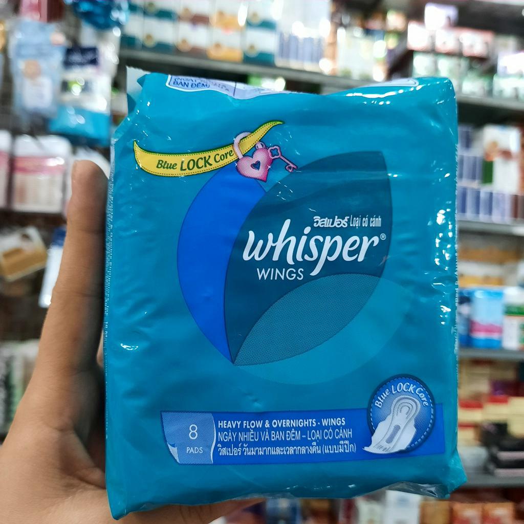 Băng vệ sinh Whisper có cánh đêm 8 miếng x 28cm