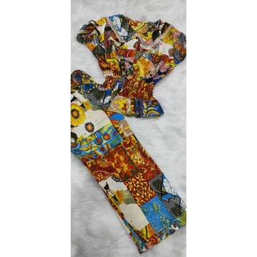 Bộ tay ngắn quần dài vải voan lụa