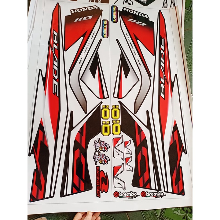 Tem rời blade 110 đỏ đen