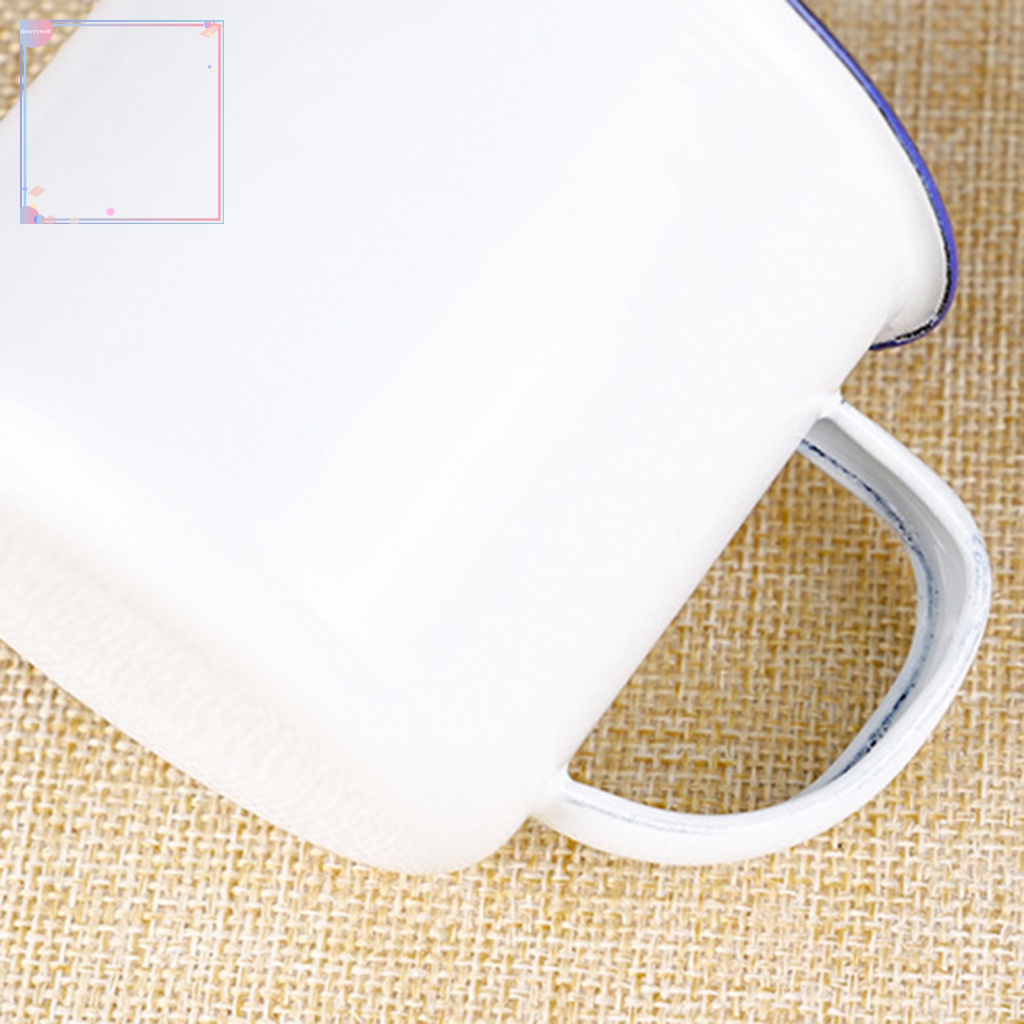 Cốc Uống Sữa Tráng Men Chống Sốc Hình Tròn Tiện Dụng Cho Gia Đình