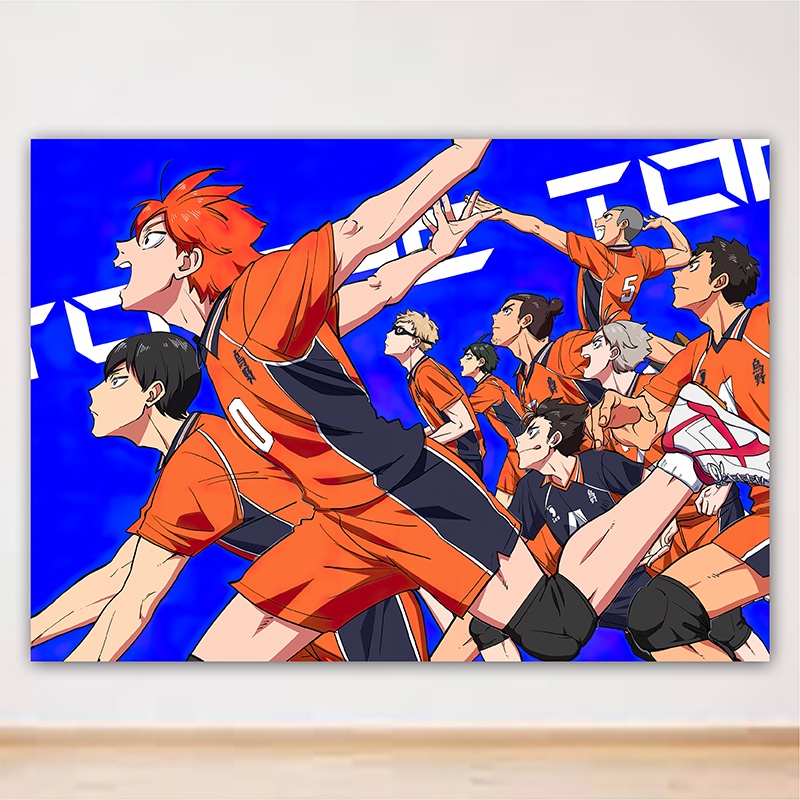 Tranh Dán Tường Áp Phích Anime Haikyuu Decal Poster Trang Trí Phòng Ngủ Phòng Làm Việc Khổ A3