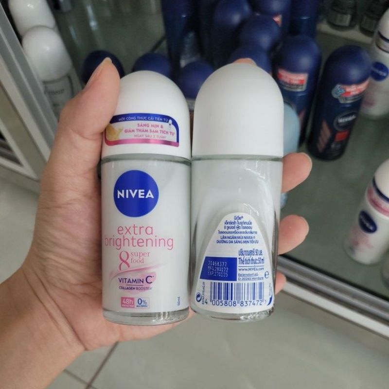Lăn Ngăn Mùi Nivea Extra Brightening Sáng Mịn Tối Ưu 50ml