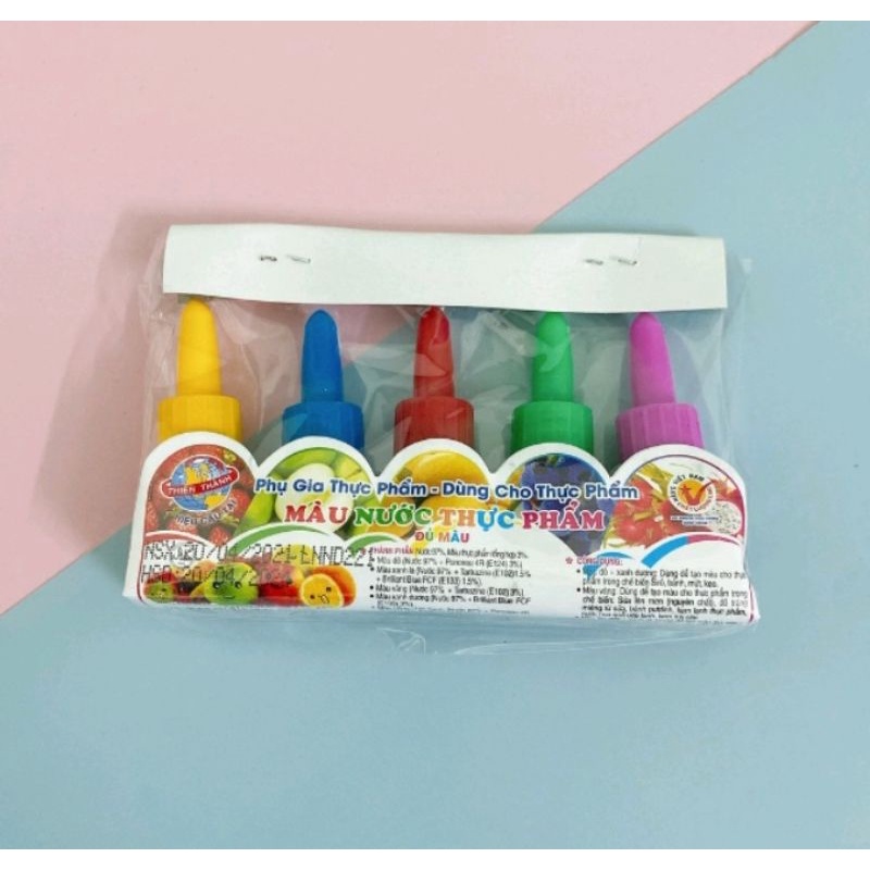 🎨Màu thực phẩm 5ml ( nguyên liệu làm slime ).