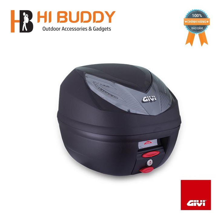 Thùng Givi E250N2 25 Lít Kèm Đế Lắp Thùng Và Tặng 1 Áo mưa Rando trong màu