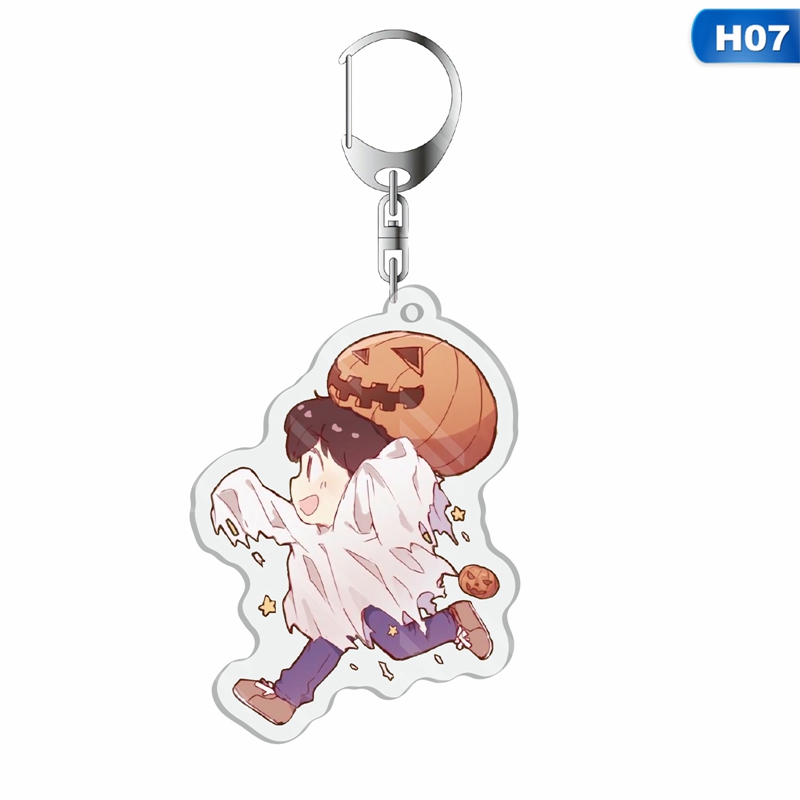 flowersqueen Móc Khóa Acrylic Hình Cá Hoạt Hình Đáng Yêu