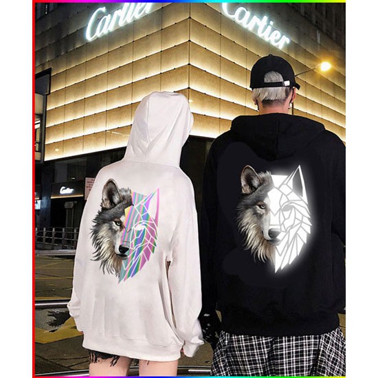 [CAM KẾT 1 ĐỔI 1] Áo khoác nỉ Hoodie phản quang Nam Nữ WOLF