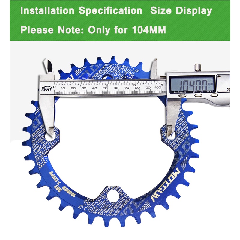 Đĩa răng cưa hình oval 32T 34T 36T 38T 104BCD chuyên dụng cho xe đạp leo núi