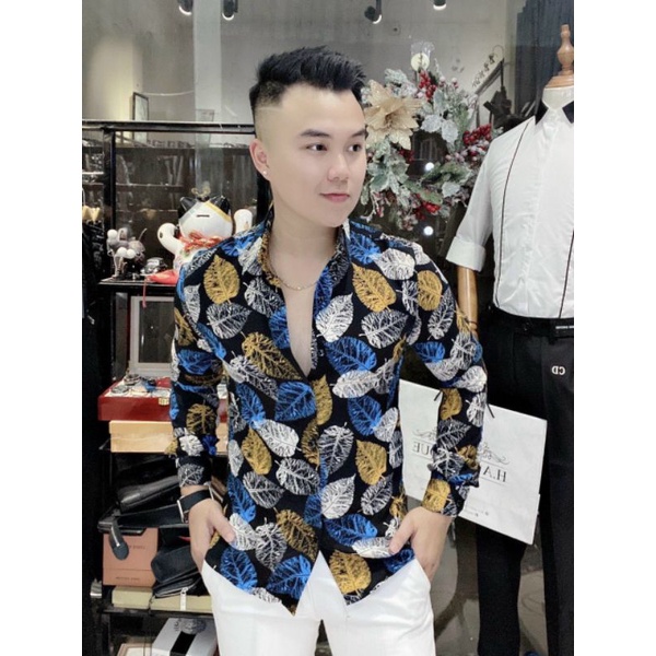 ÁO Sơ Mi Dài Tay Áo Sơ Mi Lụa Ép 3d HotTrend