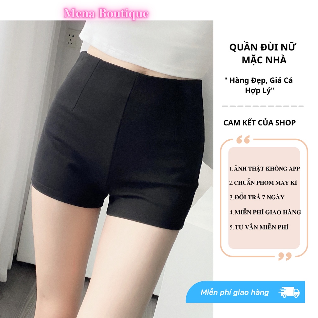 Quần Đùi Nữ Mặc Nhà MENA Boutique Dáng Legging Ôm Body Chất Liệu Umi Hàn Mặc Đi Chơi