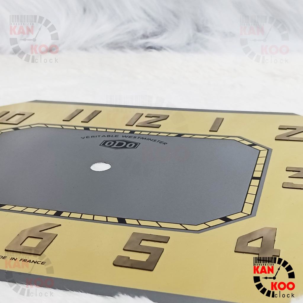 Mặt số nhôm đồng hồ treo tường cổ Odo, mặt bát giác ngang Kankoo Clock bao gồm viền