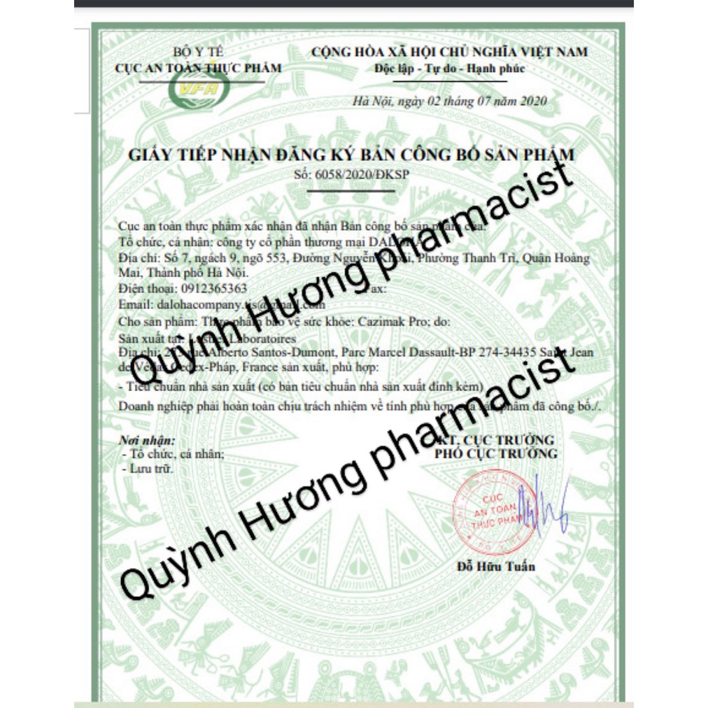 Viên uống bổ sung canxi CAZIMAK PRO hộp 30 viên giúp xương chắc khỏe