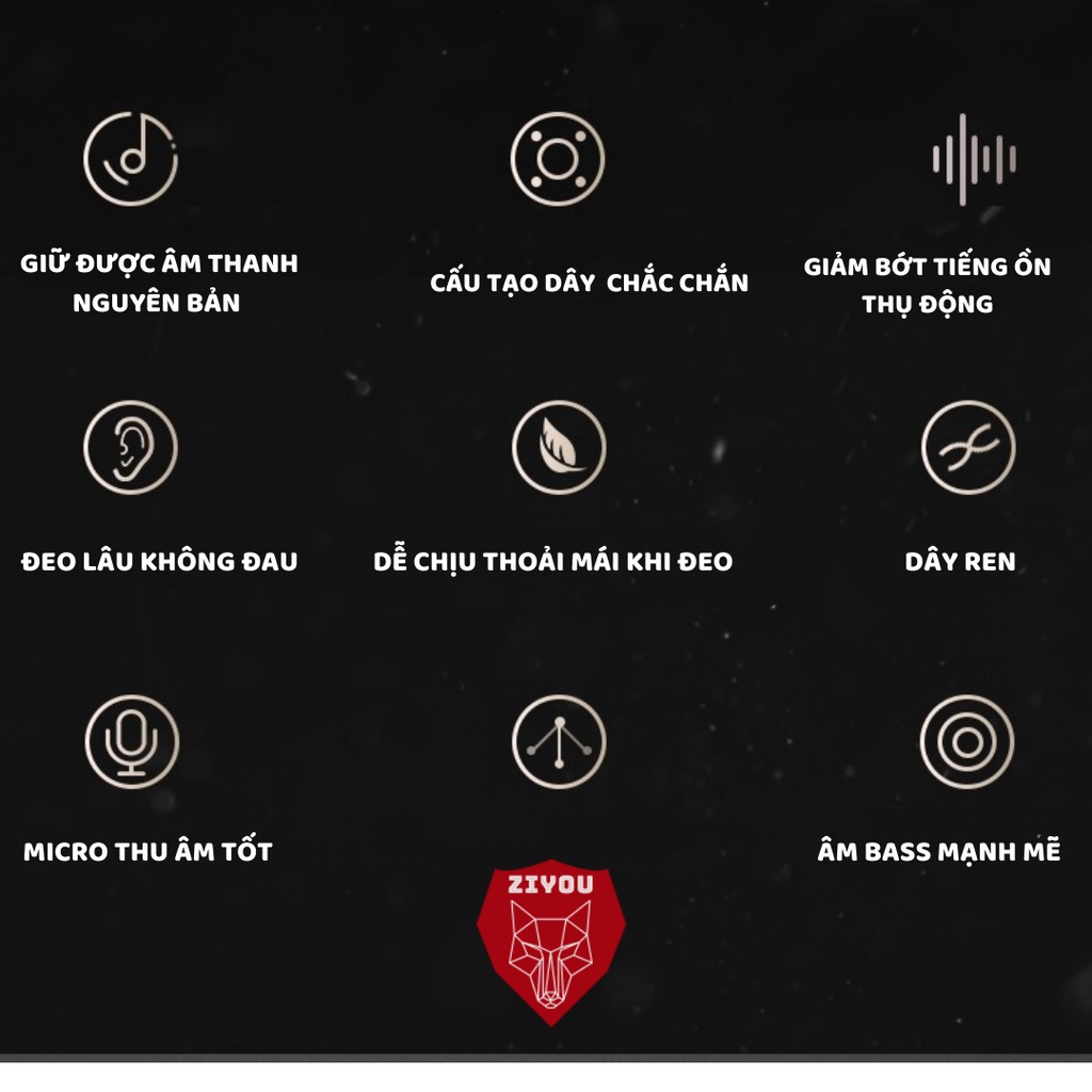 Tai nghe nhét tai có dây ZIYOU AK2 nghe nhạc chơi game cực đã,âm thanh SUPER BASS,có mic đàm thoại,dành cho điện thoại