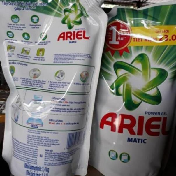 Hàng hot -  Hàng hot - combo Ariel Matic nước giặt Túi 1.4Kg