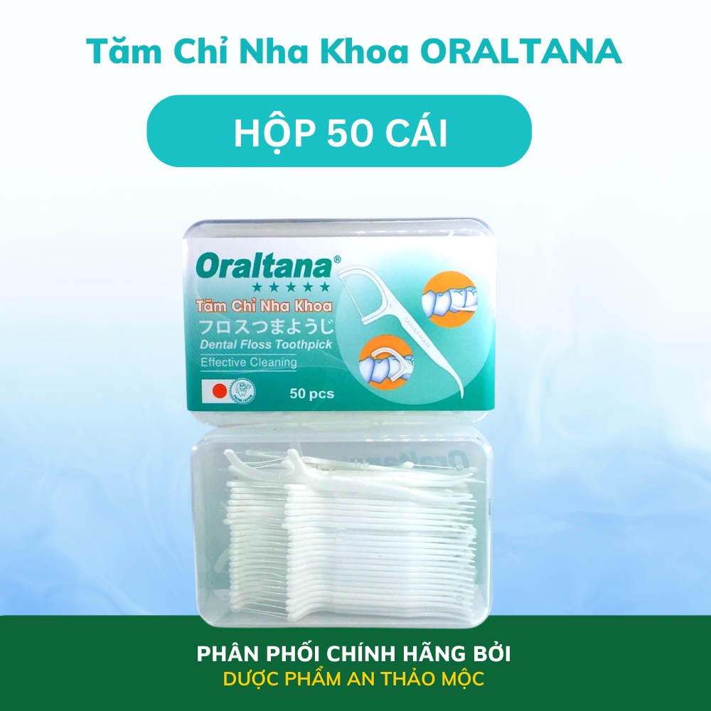 Tăm chỉ nha khoa Tanaphar Oraltana nhựa mềm sợi chỉ siêu mảnh làm sạch mọi mảng bám chống hôi miệng
