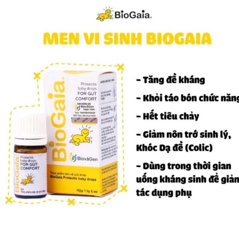 Men vi sinh biogaia cho bé sơ sinh chính hãng