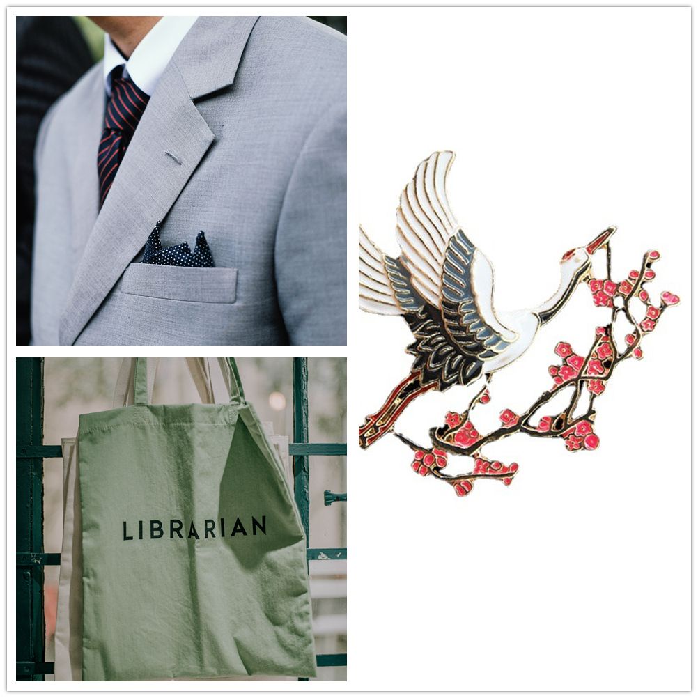 Ghim Cài Áo Trang Trí Hình Chim Hạc Dễ Thương Bắt Mắt Sành Điệu