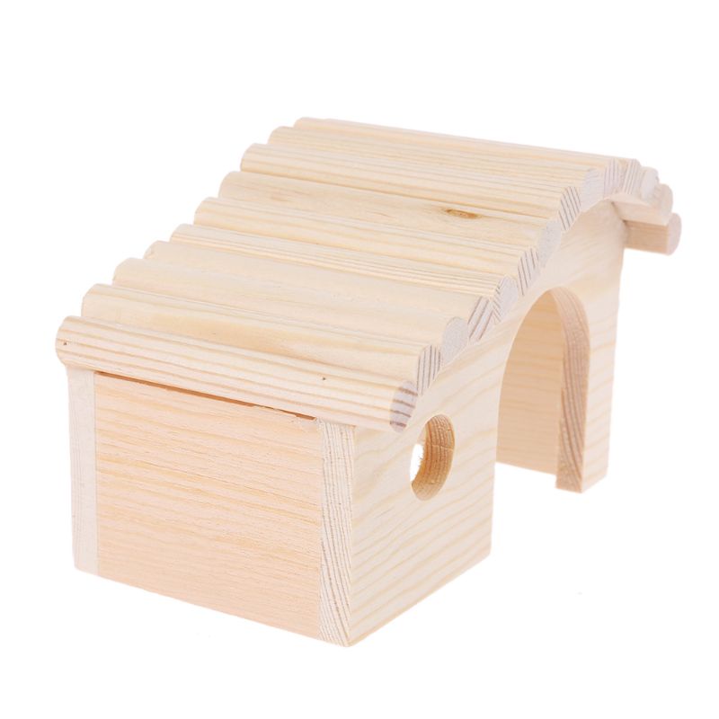 Ngôi Nhà Gỗ Đồ Chơi Cho Thú Cưng Thỏ Sóc Chuột Hamster