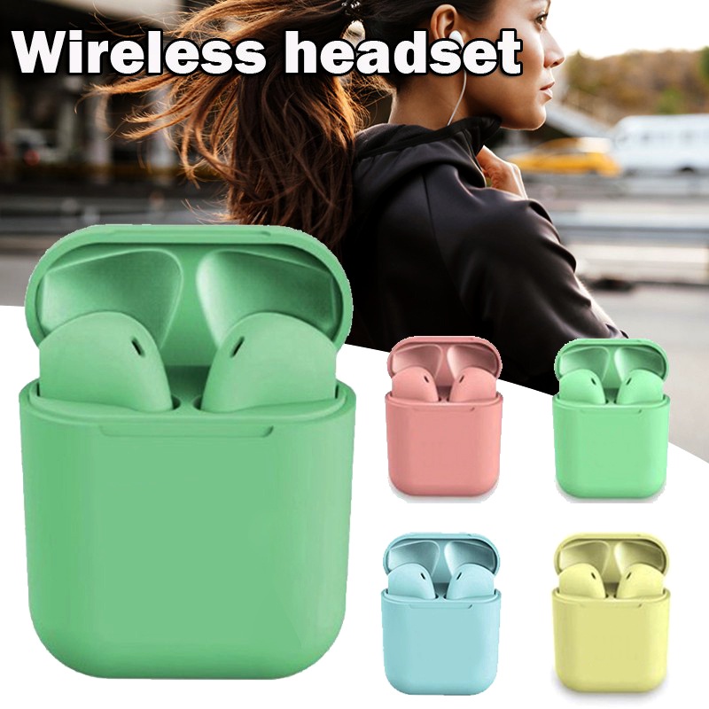 Tai Nghe bluetooth tws i12 Không Dây 5 Màu Phong Cách Thể Thao Cho Điện Thoại iphone xiaomi android