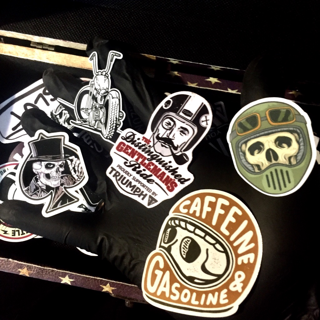 Set Sticker Cafe Racer - Decal nhãn dán cao cấp chống nước trang trí mũ bảo hiểm, vali, đàn guitar,....
