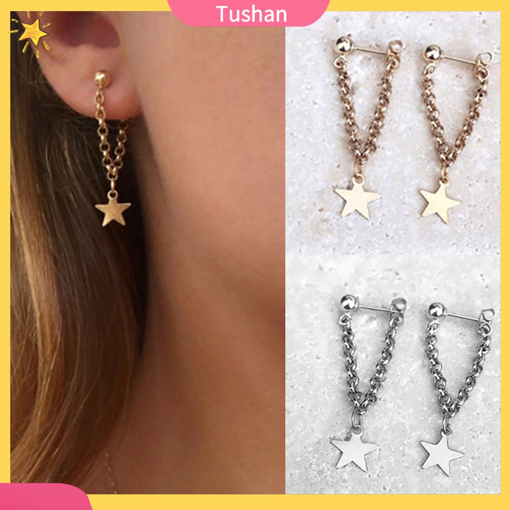 Khuyên Tai Tua Rua Hình Ngôi Sao Độc Đáo Thời Trang Cho Phụ Nữ