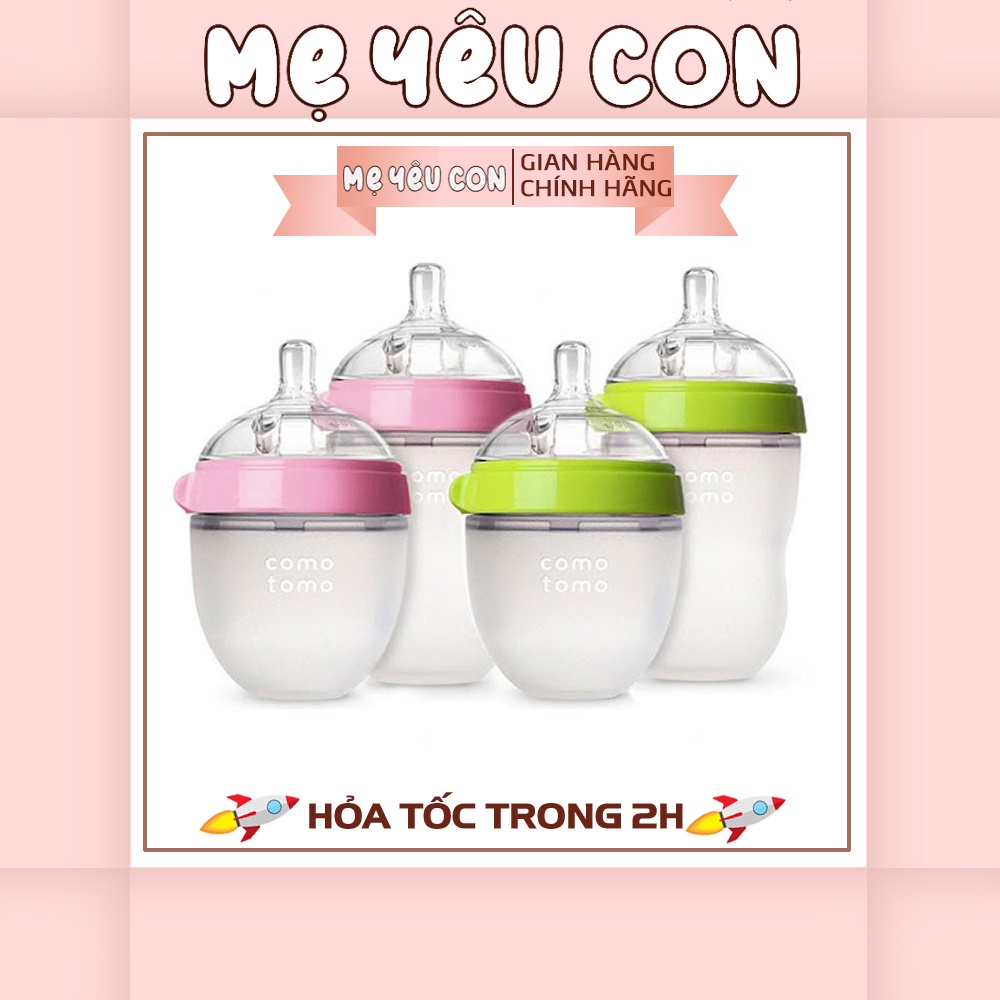 Bình Sữa SILICON Comotomo 150ml/250ml💖TẶNG KÈM TAY CẦM - ĐẢM BẢO CHÍNH HÃNG