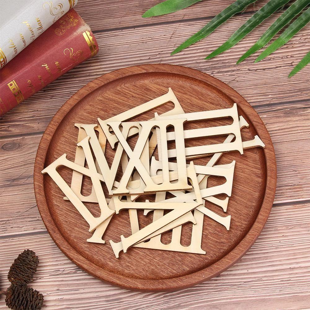 JANE Set 12 Miếng Gỗ Hình Đồng Hồ Trang Trí Nhà Cửa