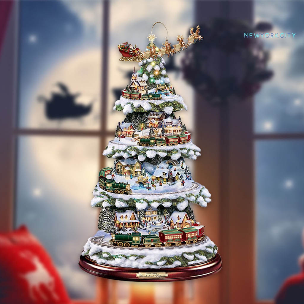 1 Tấm Đề Can PVC Hình Ông Già Noel Trang Trí Giáng Sinh Nhẹ Nhàng Xoay Được